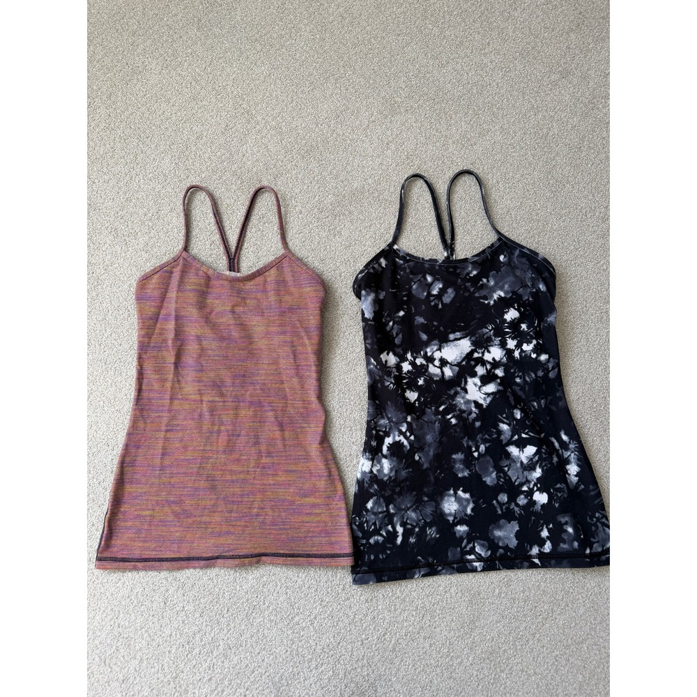 Lululemon Athletic Tank Top Size 4 Multicolor‎ Slim Fit Power Y Bundle